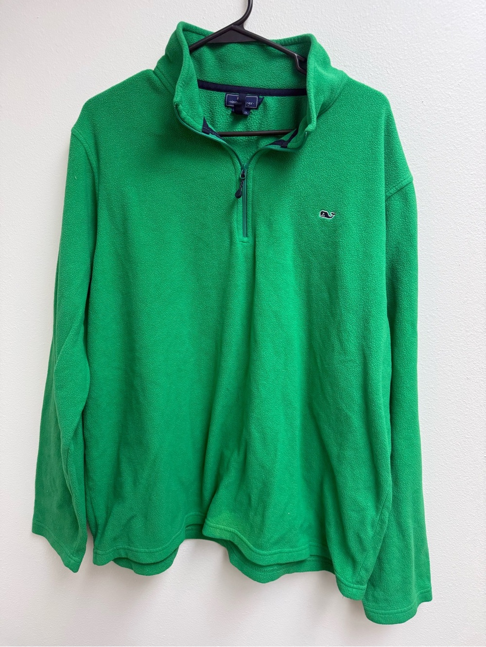 Vineyard Vines Men’s Bright Green Quarter-Zip Fleece